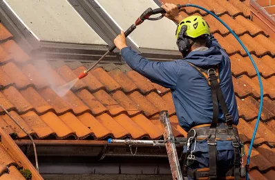 Démoussage et hydrofuge de toiture à Bugeat